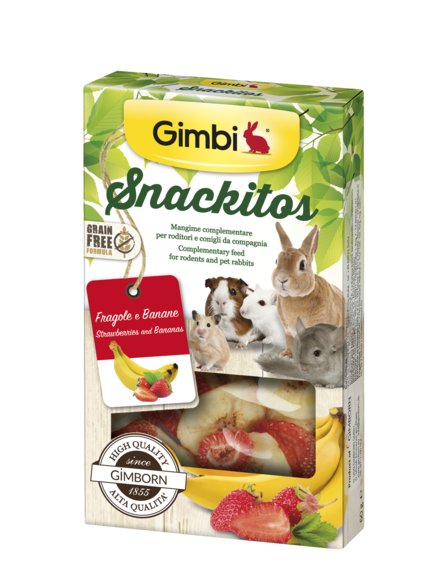 Snack > GIMBI SNACKITOS FRAGOLA e BANANA 60G | GIMBORN