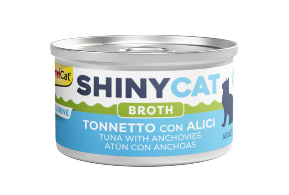 Alimenti umidi > ShinyCat tonnetto con alici in brodo di cottura 70g | GIMBORN