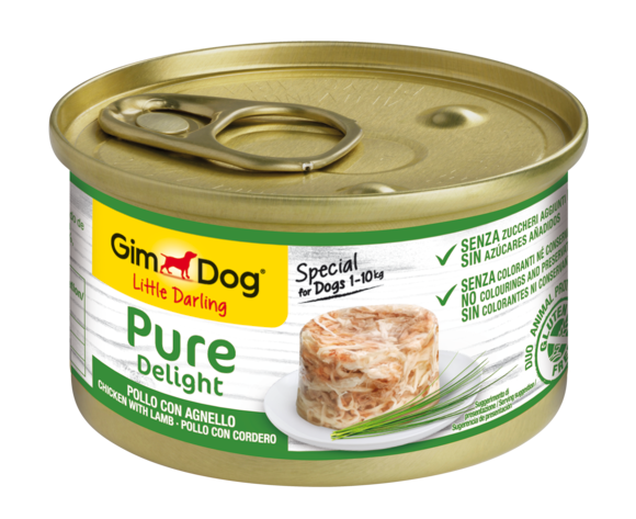 Alimenti umidi > PURE DELIGHT POLLO CON AGNELLO 85g | GIMBORN