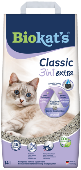 Lettiere agglomeranti > BIOKAT'S* CLASSIC 3in1 EXTRA 14l | GIMBORN
