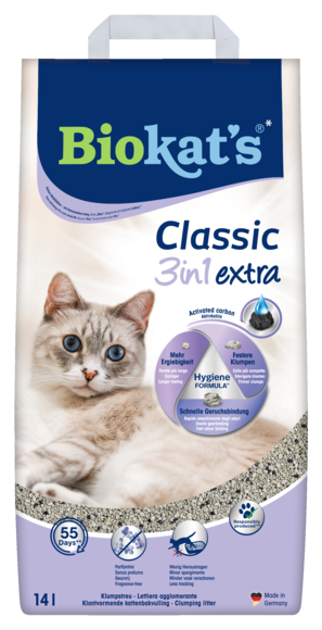 Lettiere agglomeranti > BIOKAT'S* CLASSIC 3in1 EXTRA 14l | GIMBORN