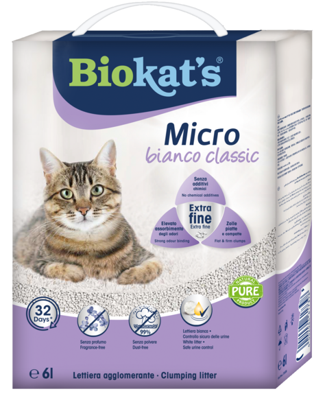 Lettiere agglomeranti > Biokat's* MICRO BIANCO CLASSIC 6LT | GIMBORN