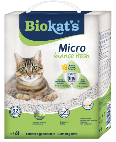 Clumping litters > Biokat's* MICRO BIANCO FRESH 6LT | GIMBORN