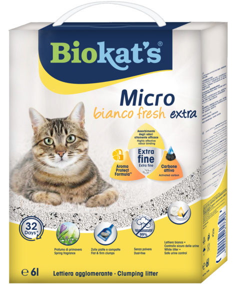 Lettiere agglomeranti > Biokat's* MICRO BIANCO FRESH EXTRA 6L | GIMBORN
