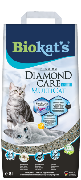 Lettiere agglomeranti > BIOKAT'S* DIAMOND CARE MULTICAT FRESH 8l | GIMBORN